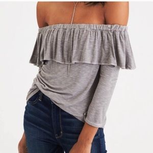 AE off the shoulder long sleeve shirt